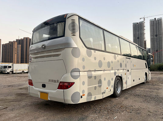 Biały duży używany autobus pasażerski 47 miejsc Autobus z ręczną skrzynią biegów