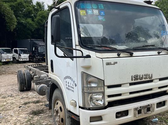 Isuzu używany ciężarówka ciężarówka 4KH1W silniku wysokoprężnym ciężarówka z dwoma drzwiami do transportu ciężkich