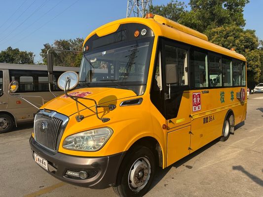 36 miejsc Żółty silnik Diesla LHD ZK6669DX7 Używany autobus szkolny Wyprodukowano w Chinach