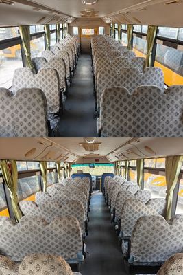 Autobus szkolny używany KLQ6106XQE4 z silnikiem Diesla, 56 miejsc, LHD, wyprodukowany z silnikiem YC6J200-42