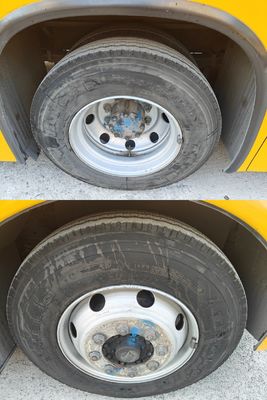 56-osobowy używany żółty autobus szkolny z podnośnikiem do wózków inwalidzkich i paliwem napędowym