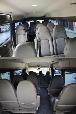 14-osobowy używany minibus Diesel Jiangling Transit CN-4 Van z maksymalną prędkością 145 km/h