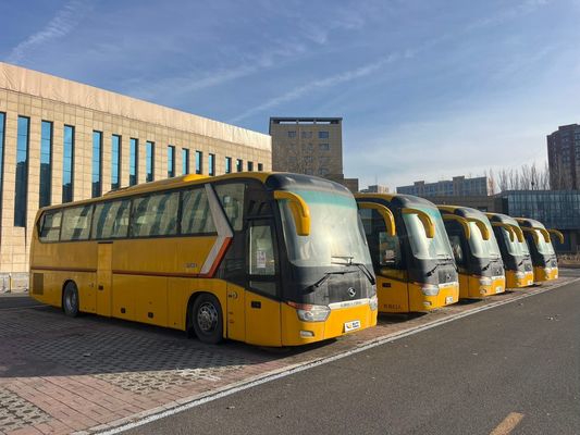 Z drugiej ręki Żółty 63-osobowy Yuchai 330 Motor King Długie autobusy w hurtowej sprzedaży po niskich cenach
